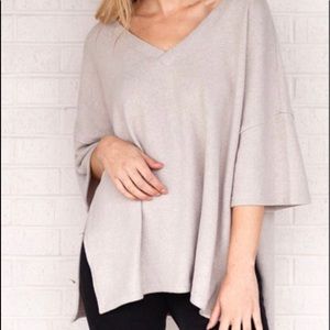 Cozy Sweater Material short sleeved top.